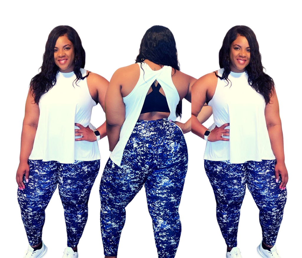 Blue Belief Leggings